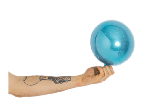 Speilballong lyseblå 18cm