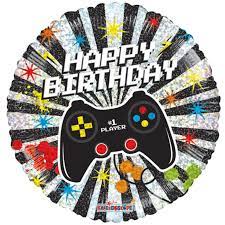 Birthday gamer folieballong