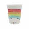 Rainbow party pappkopper 8pk