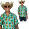 Hawaiiskjorte Funky pineapple str.S