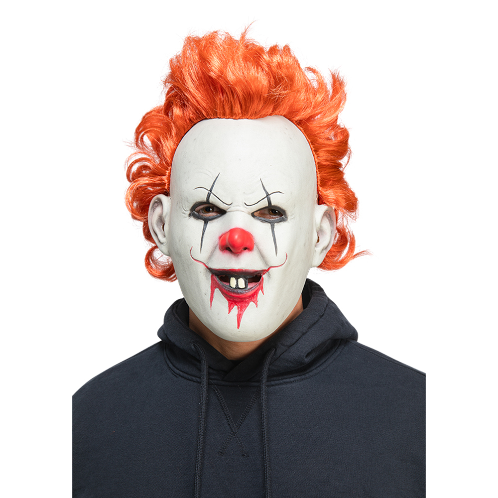 It red hair clown latexmaske