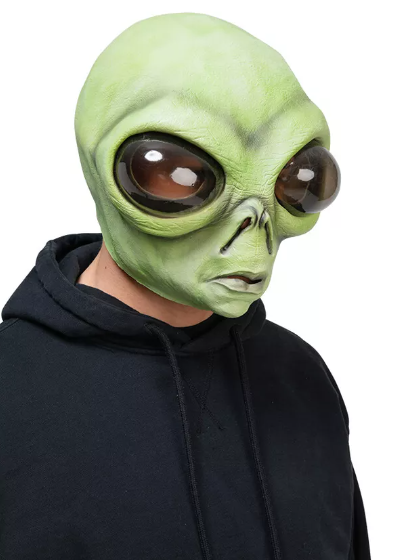 Green Alien latexmaske