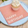 Servietter coral happy birthday 16 pk