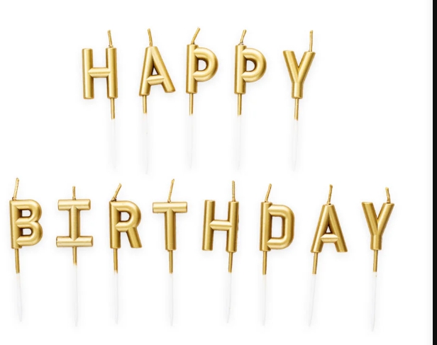 Kakelys-sett happy birthday gull