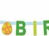 Bokstavbanner happy dinosaur 1,6m