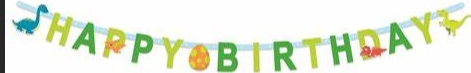 Bokstavbanner happy dinosaur 1,6m