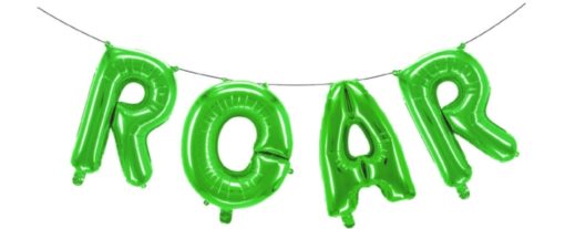 Ballong-ord ROAR grønn 41cm høy