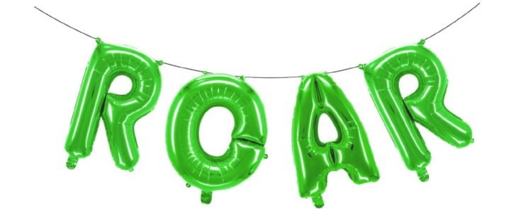 Ballong-ord ROAR grønn 41cm høy