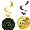 "You did it" swirls decoration 4pk
