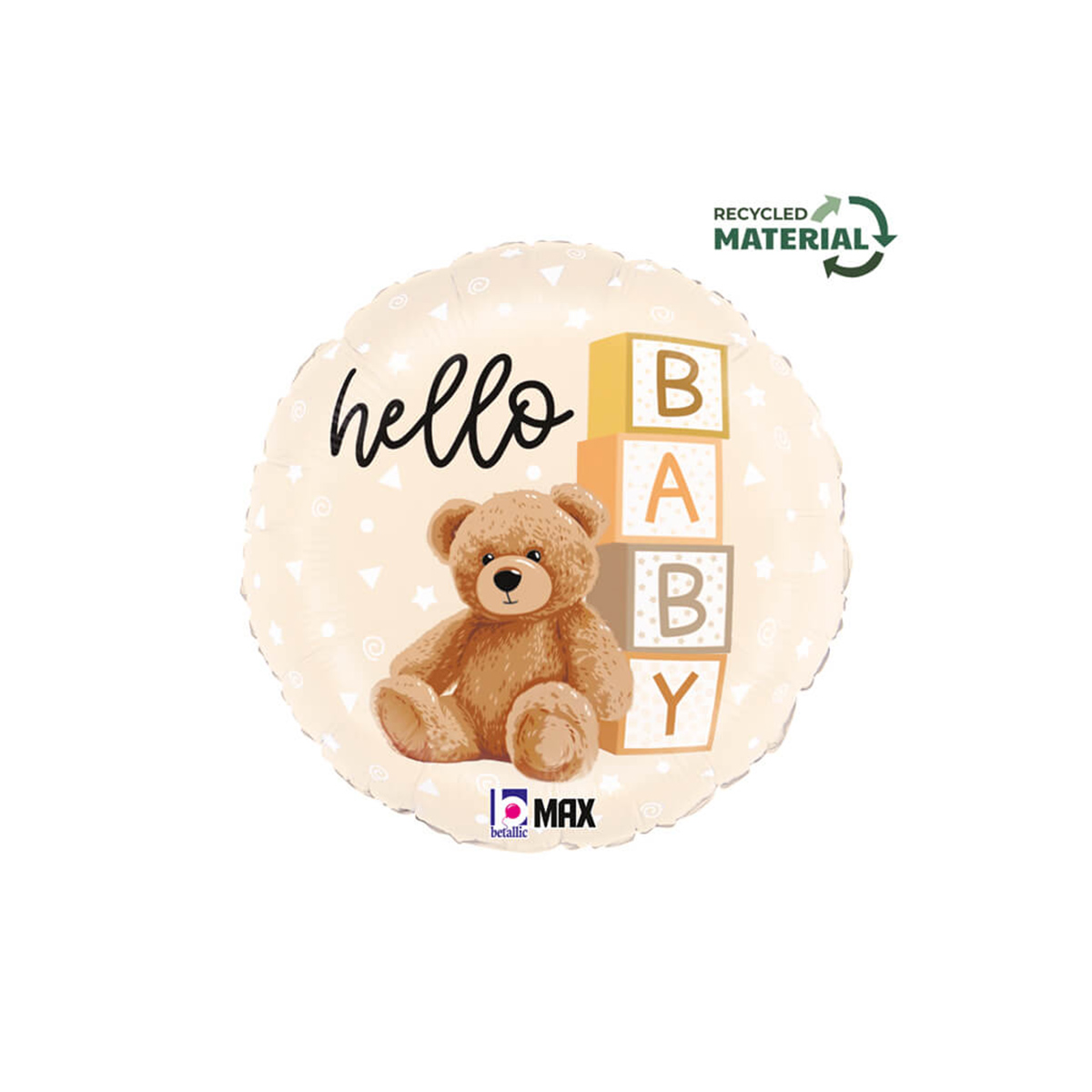 Folieballong Hello baby teddybear