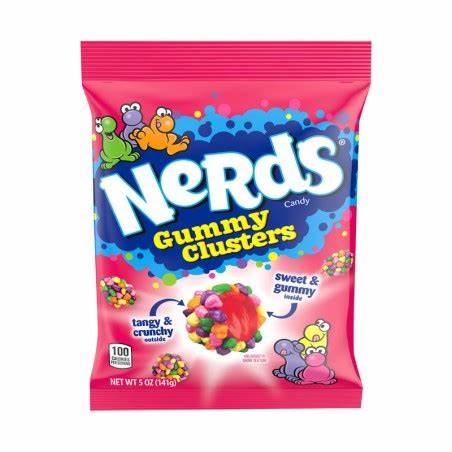 Nerds gummy clusters peg bag 142gr