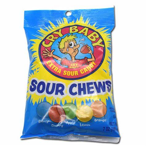 Cry baby sour chews 198g