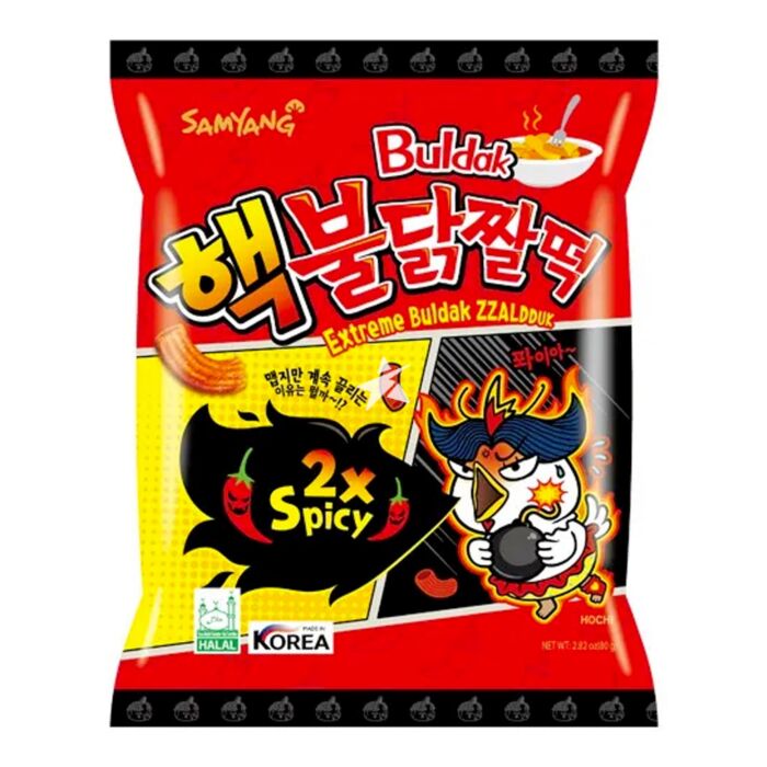 Samyang extreme buldak zzaldduk hot chicken flavour snack 80g