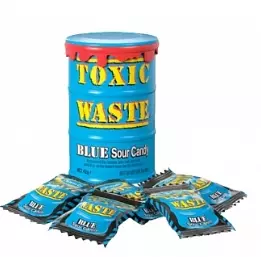 Toxic waste blue drum