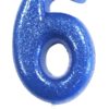 Kakelys 6 glitter blå