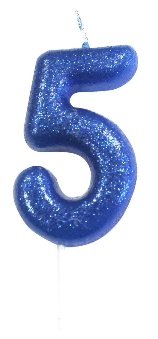 Kakelys 5 glitter blå