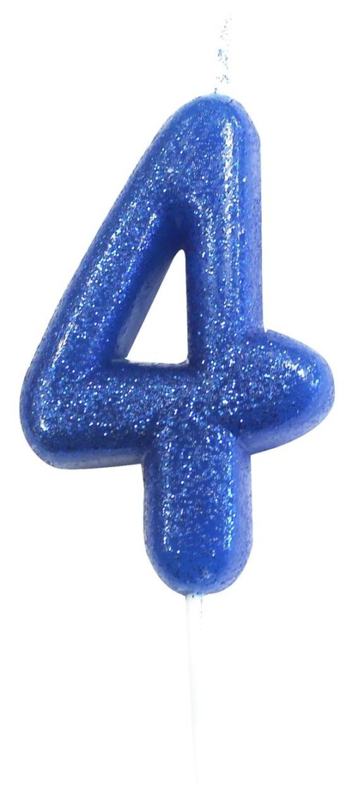 Kakelys 4 glitter blå