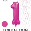 Tallballong 1 satin hot pink 86cm