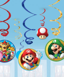 Super Mario swirl decorations