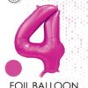 Tallballong 4 satin hot pink 86cm