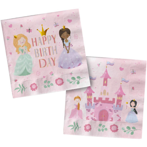 Birthday princess servietter 20pk