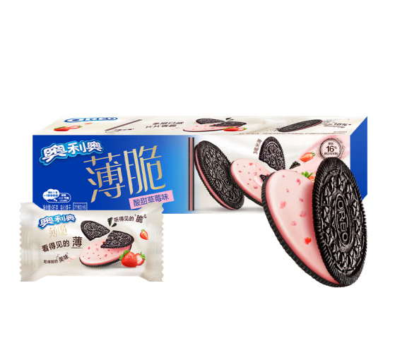 OREO SANDWICH BISCUIT THIN STRAWBERRY 95g