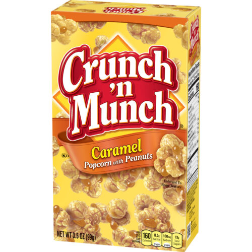 CRUNCH ‘N MUNCH CARAMEL POPCORN W/PEANUTS 99g