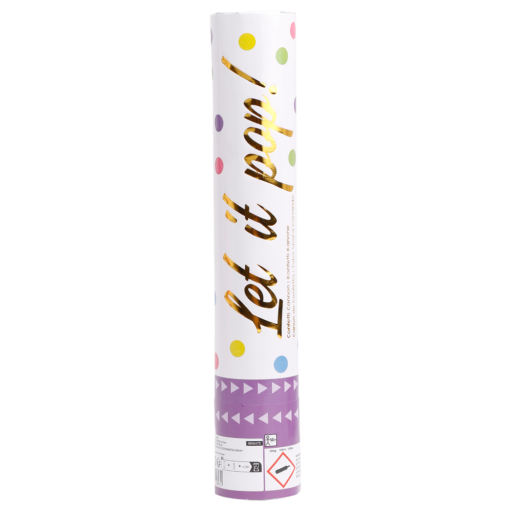 Konfettikanon flerfarget 28cm