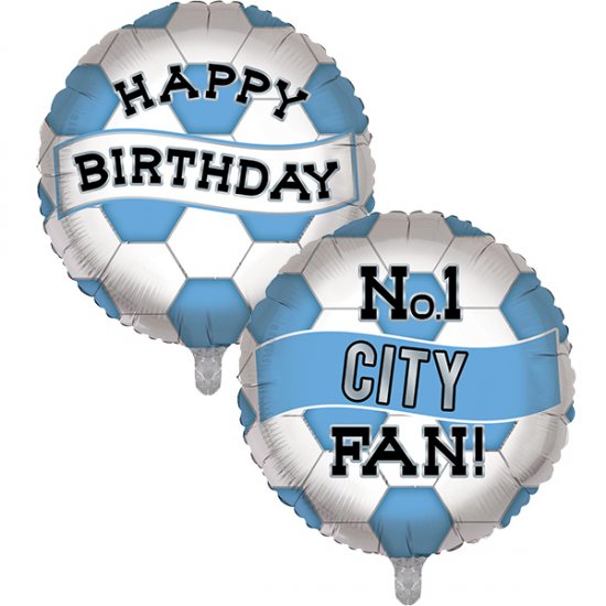Manchester cityfan bursdag folieballong