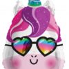 Folieballong unicorn with glasses 46cm