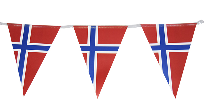 Flaggbanner norske flagg 3,6m