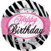 Happy birthday zebra folieballong