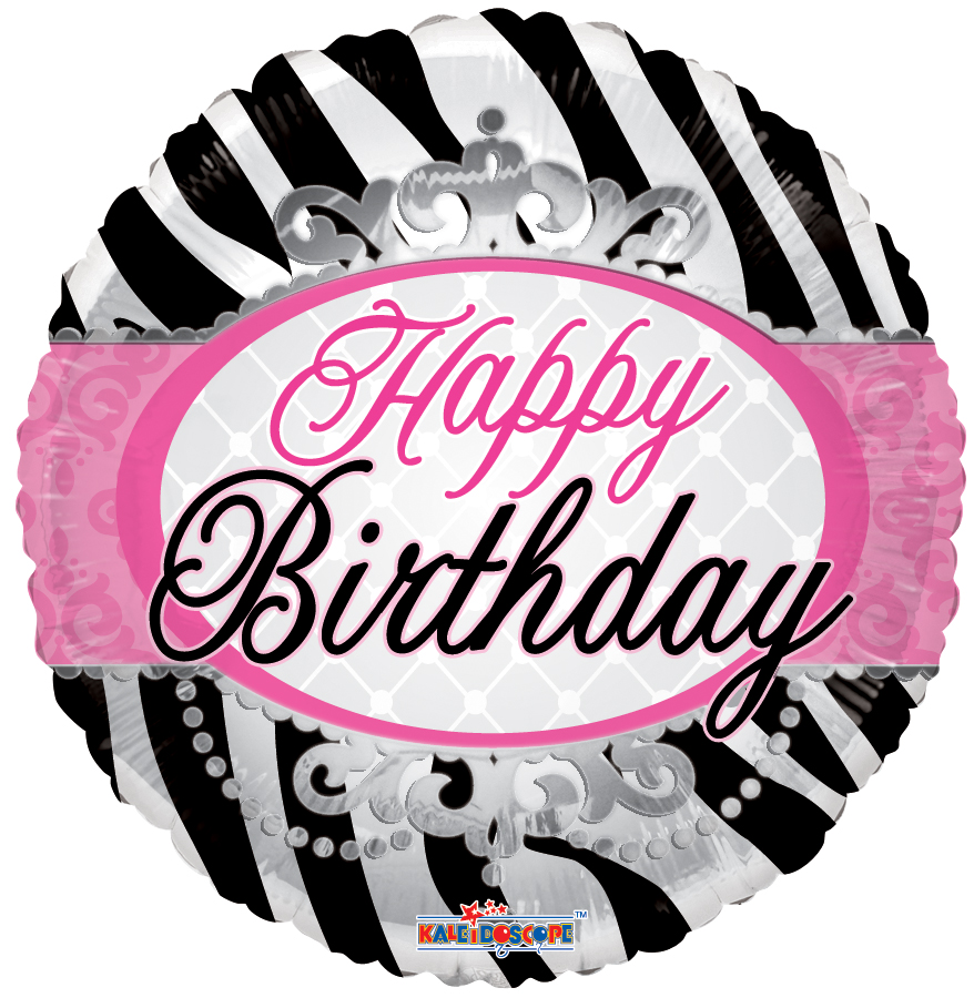 Happy birthday zebra folieballong