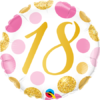 18 birthday pink & gold dots
