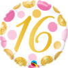 16 birthday pink & gold dots