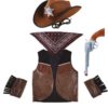 Cowboy utkledningssett til barn (Onesize)