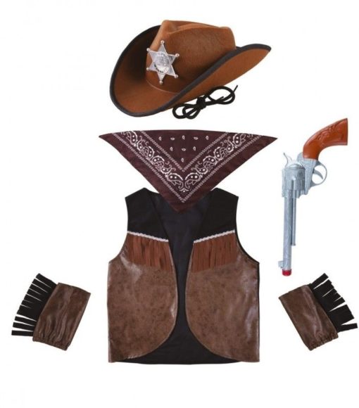 Cowboy utkledningssett til barn (Onesize)