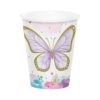 Butterfly shimmer pappkopper 8pk