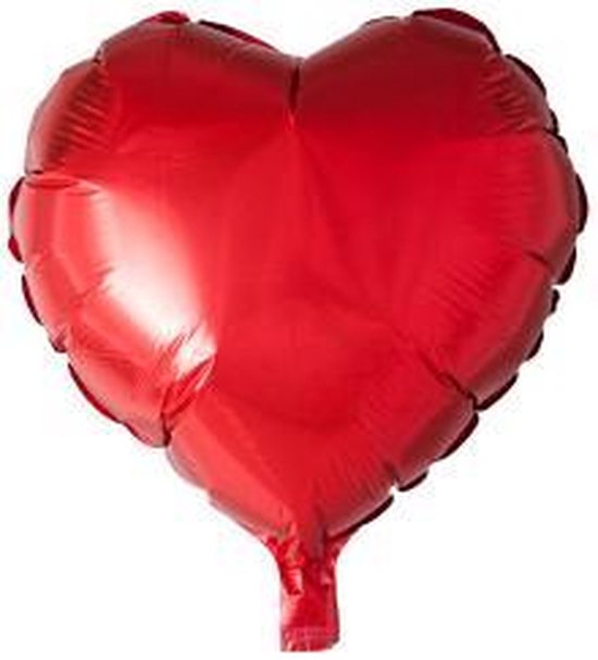 Rødt hjerte folie 46cm