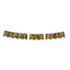 Flaggbanner Happy new year svart/gull 4m