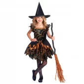 Spooky spider witch str.8-10 år