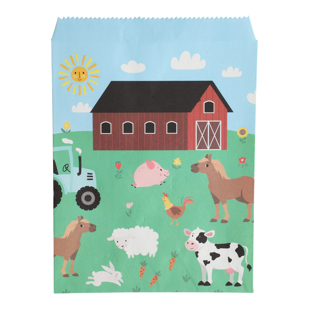 Farm godteposer i papir 8pk