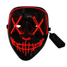 Light up neon mask red