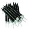Kakelys med glitter svart 12pk