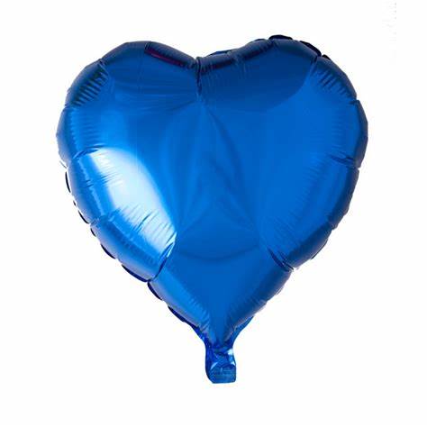 Mørkeblått hjerte folie 46cm