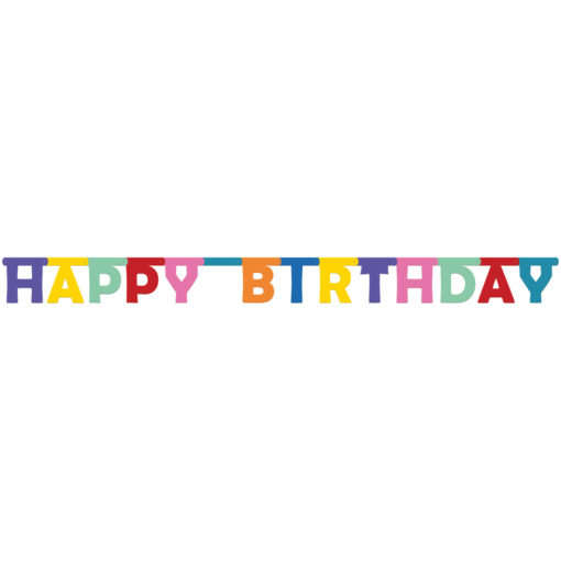 Letter Banner Happy Birthday Color Pop 2m