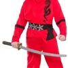 Power ninja rød 3-4 år