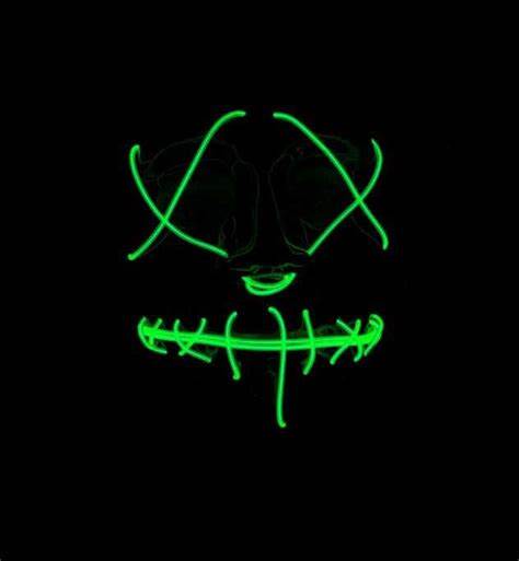 Light up neon mask green