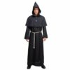 Medieval monk svart (onesize)