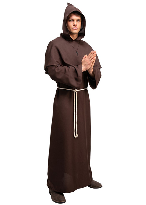 Medieval monk brun (plus size)